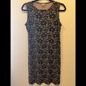 J.Jill -Wearever Collection Lace Print Sleeveless Knit Dress Sz S